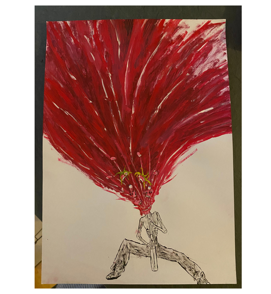 "Kurt Cobain Reaching Nirvana" original painting